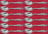 Decor by Gorham Sterling Silver Demitasse Spoon Set 12 Pieces 4 1/2"