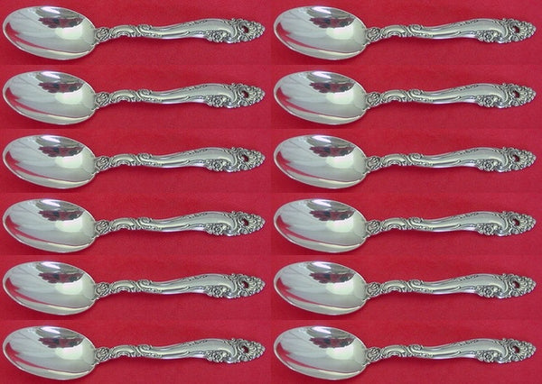 Decor by Gorham Sterling Silver Demitasse Spoon Set 12 Pieces 4 1/2"