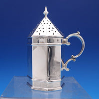 Watspm Sterling Silver Muffineer #2 Octagonal Shape w/Handle 5 1/2" Tall (#7946)