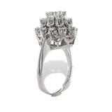 14k White Gold 1.12ct TW Genuine Natural Diamond Cocktail Ring Size 6 (#J7168)