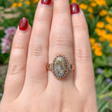 10k Rose Gold 5.10 Carat Genuine Natural Gold Vein Quartz Ring Size 9.25 #J6936