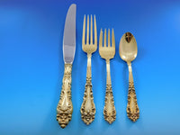 Athene by Amston Vermeil Gold Sterling Silver Flatware Set Service 171 pc Dinner