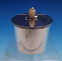 HE Sterling Silver Tea Caddy with Hinged Lid Pineapple Finial 4" x 3" (#4995)