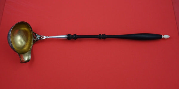 Danish Sterling by Various Makers Sterling Silver Punch Ladle ebony wood 15"