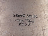 Repousse by Kirk & Son Inc 925/1000 Silver Architectural Plate 2703 12.5" #8383