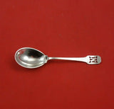 Norman Hammered by Shreve Sterling Silver Sugar Spoon with Pierced Mono "N" 6"
