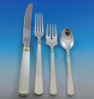 Ashmont Gold by R&B Sterling Silver Flatware Set for 8 Service 40 pcs Dinner