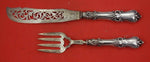 English Victorian Sterling Silver Fish Serving Set 2-piece HH AS 12 1/4"