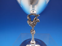 Reed and Barton Sterling Silver Wine Goblet w/ 3-D Rooster #X55 4" x 3" (#8095)