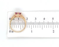 14k Yellow Gold Filigree 1.32 Carat Pink Genuine Natural Spinel Ring (#J7196)