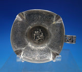 Dutch .833 Silver Ashtray with Figural People Chased Scrollwork 1.53 ozt (#6543)