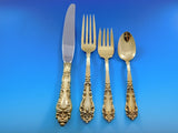 Athene by Amston Vermeil Gold Sterling Silver Flatware Set Service 171 pc Dinner
