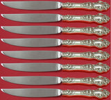 Violet by Wallace Sterling Silver Steak Knife Set 8pc Not Serrated Custom