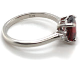 Platinum 2.34 Carat Genuine Natural Spessartine Garnet and Diamond Ring (#J7616)