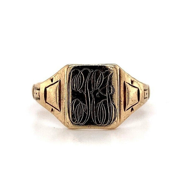 10k Yellow Gold Signet Ring Jewelry (#J5689)