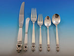 Royal Danish by International Sterling Silver Flatware Set for 24 Dinner 164 pcs