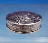 Blackinton Sterling Silver and Glass Dresser Jar Acid Etched Tall #1912 (#9164)