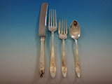 Buckingham Narrow by Shreve Sterling Silver Massive Flatware Set Service F mono
