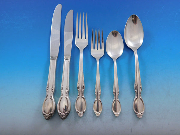 Precious Mirror International Rogers Silverplate Flatware Set 8 Service 57 pcs