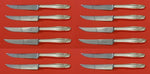 Stradivari by Wallace Sterling Silver Steak Knife Custom Set 12 pieces 8 1/2"