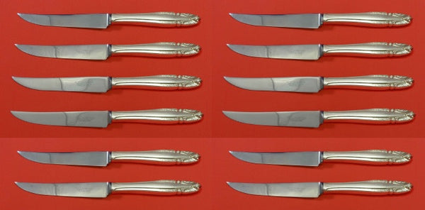 Stradivari by Wallace Sterling Silver Steak Knife Custom Set 12 pieces 8 1/2"