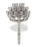 14k White Gold 1.12ct TW Genuine Natural Diamond Cocktail Ring Size 6 (#J7168)