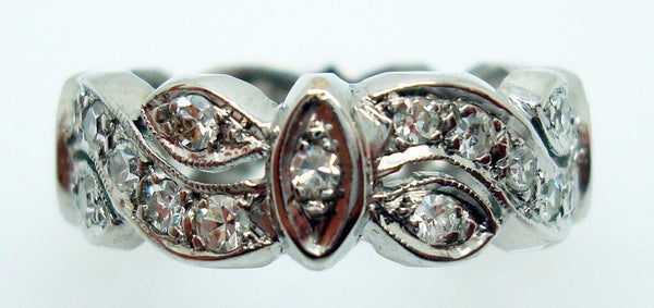 14k Gold Pierced Ring Band with 2/3ct Genuine Natural Diamonds (#J2817)