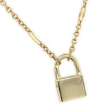 14k Yellow Gold Padlock Clasp on 24" 18k Yellow Gold Chain Necklace (#J7546)