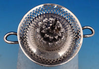 Austrian .813 Silver Sugar Bowl w/ 3-D Leaf and Flower 3 Level Finial (#8442)