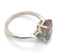 14k Gold 3.80 Carat Bi-Color Genuine Natural Watermelon Tourmaline Ring (#J6985)