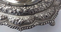 Repousse by Gorham Sterling Silver Inkwell Custom Order Dated 1887 Ornate #0091