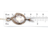10k Yellow Gold Angel Skin Shell Cameo and Diamond Pendant Jewelry (#J6062)
