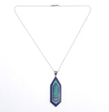 Sterling Genuine Natural Opal Intarsia Pendant by Kaufmann Lapis (#J6169)