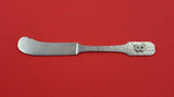 Norman Hammered by Shreve Sterling Butter Spreader FH w/ applied mono "B" 6 1/8"