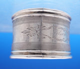 Medallion by Unknown Coin Silver Napkin Ring #71 with Applied Medallion (#9022)