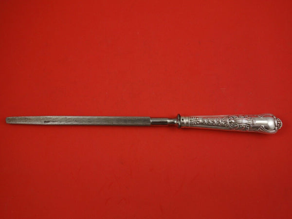 Coburg by George Adams English Sterling Silver Roast Carving Hone HH c.1856 13"