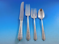 Normandie by Wallace Sterling Silver Flatware Set for 12 Service 117 pcs Floral