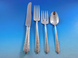 Normandie by Wallace Sterling Silver Flatware Set for 12 Service 117 pcs Floral