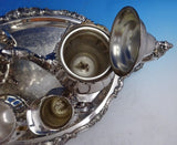 Grande Baroque by Wallace Silverplate Tea Set 4pc with Tray (#8643) Lovely!