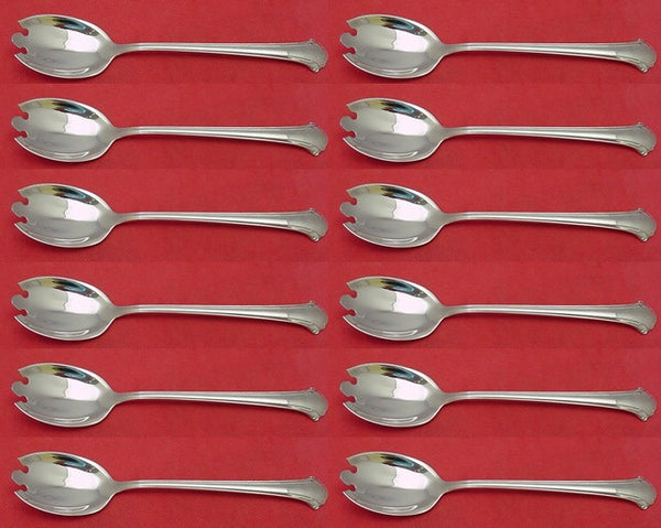 Chippendale by Towle Sterling Silver Ice Cream Dessert Fork Custom Set 12 pieces