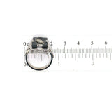 14k White Gold Filigree Genuine Natural Black Onyx and Diamond Ring (#J5573)