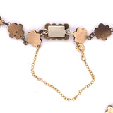 Genuine Natural Bohemian Garnet Necklace with Large Rosette Star Drop (#J4853)
