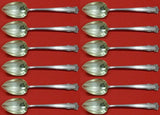 English Shell by Lunt Sterling Grapefruit Spoon Custom Set 12 pcs 6" Fluted