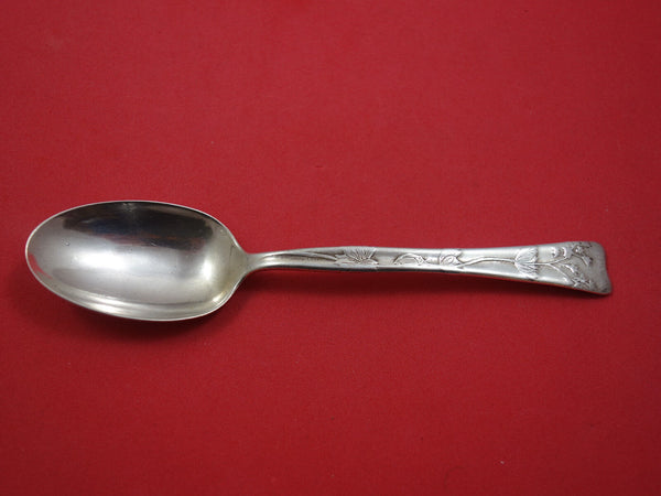 Lap Over Acid Etched by Tiffany Sterling Teaspoon w/Flowers 6"