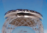 Sterling Silver and Cut Glass Dresser Jar with Repoussed Flowers (#9241)