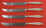 Prelude by International Sterling Silver Steak Knife Set 4pc Texas Sized Custom