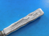 Lap Over Acid Etched by Tiffany Sterling Silver Regular Knife Mushrooms 9 1/4"
