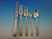 Bridal Bouquet by Alvin Sterling Silver Flatware Set for 8 Service 50 pieces