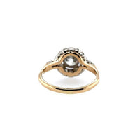14k Gold Antique 1.15 Carat Genuine Natural Diamond Halo Ring (#J5634)