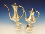 Emil Hermann German Sterling Silver Tea Set 4pc Modernistic (#0408)